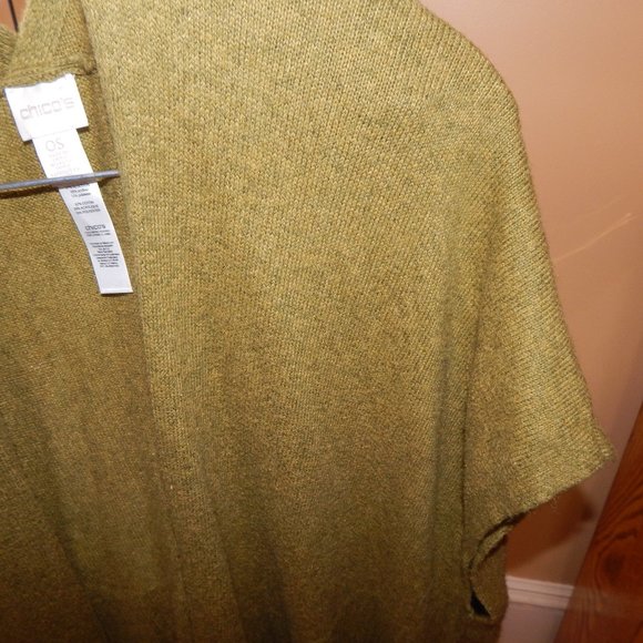 Ladies Chico's Sleeveless Cardigan - Shrug - Sweater  -- Green - OS - Picture 5 of 6